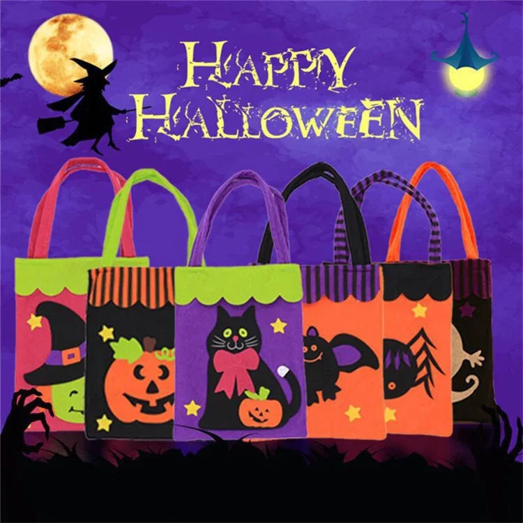 Saco Quadrado Criativo para Doces de Halloween em Estilo Cartoon para Crianças, Entrega de Estilo Aleatório, Saco para Doces Cartoon