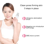 Máquina de Limpeza Facial por Vibração Ultrassónica 2W, Removedor de Pele Morta, Instrumento de Beleza Facial