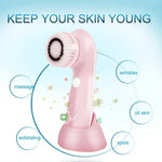 Instrumento de Beleza Facial de Limpeza Eletrónica USB 1.2W, Escova de Limpeza Facial para Poros, Nariz e Cravos, 6 em 1