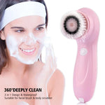 Instrumento de Beleza Facial de Limpeza Eletrónica USB 1.2W, Escova de Limpeza Facial para Poros, Nariz e Cravos, 6 em 1
