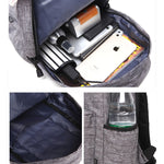 Mochila de Ombro Universal Multifuncional em Lona para Computador Portátil para Estudantes de 13-15 polegadas, Tamanho: 36x25x10cm