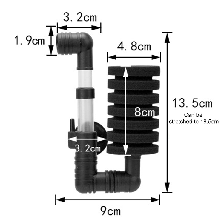 Filtro de Algodão Bioquímico Pneumático Mini de Dupla Cabeça para Aquário Montado na Parede, HC7149A, HC7149B, HC7149C, HC7149D