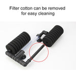 Filtro de Algodão Bioquímico Pneumático Mini de Dupla Cabeça para Aquário Montado na Parede, HC7149A, HC7149B, HC7149C, HC7149D