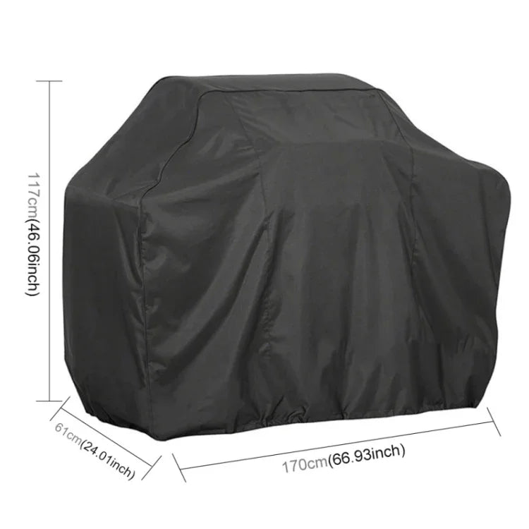 Bolsa Protetora Quadrada para Grelhador de Carvão, Impermeável, Anti-Pó e Anti-UV, Tecido Oxford 210D para Exterior, Tamanho: 170x61x117cm