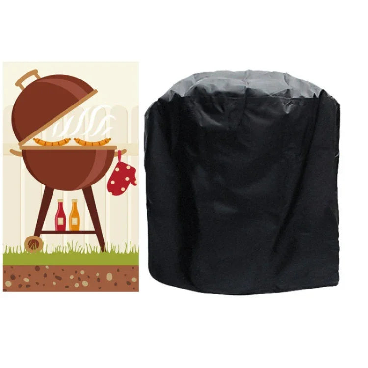 Saco protetor cilíndrico para churrasco à prova de água, poeira e UV exterior em tecido Oxford 210D, para grelhador a carvão, Tamanho: 71x73cm, Tamanho: 71x73cm