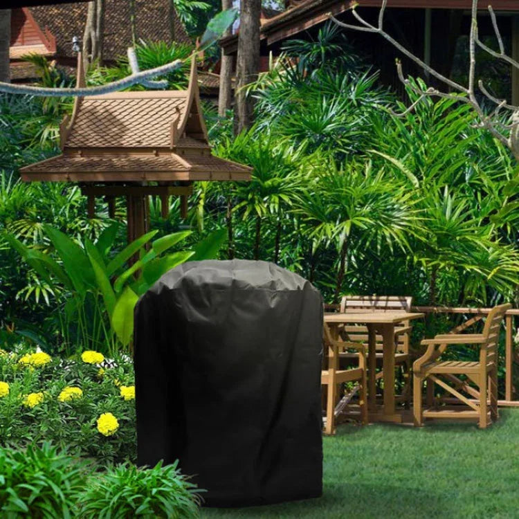 Saco protetor circular para churrasco à prova de água, poeira e UV exterior em tecido Oxford 210D, para grelhador a carvão, Tamanho: 58x77cm, Tamanho: 58x77cm