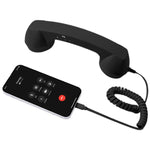 Microfone com ficha Type-C, auscultador retro de telefone anti-radiação para telemóvel, Type-C