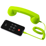 Microfone com ficha Type-C, auscultador retro de telefone anti-radiação para telemóvel, Type-C