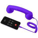 Microfone com ficha Type-C, auscultador retro de telefone anti-radiação para telemóvel, Type-C
