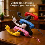 Microfone com ficha Type-C, auscultador retro de telefone anti-radiação para telemóvel, Type-C