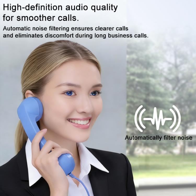 Microfone com ficha Type-C, auscultador retro de telefone anti-radiação para telemóvel, Type-C
