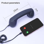 Microfone com ficha Type-C, auscultador retro de telefone anti-radiação para telemóvel, Type-C