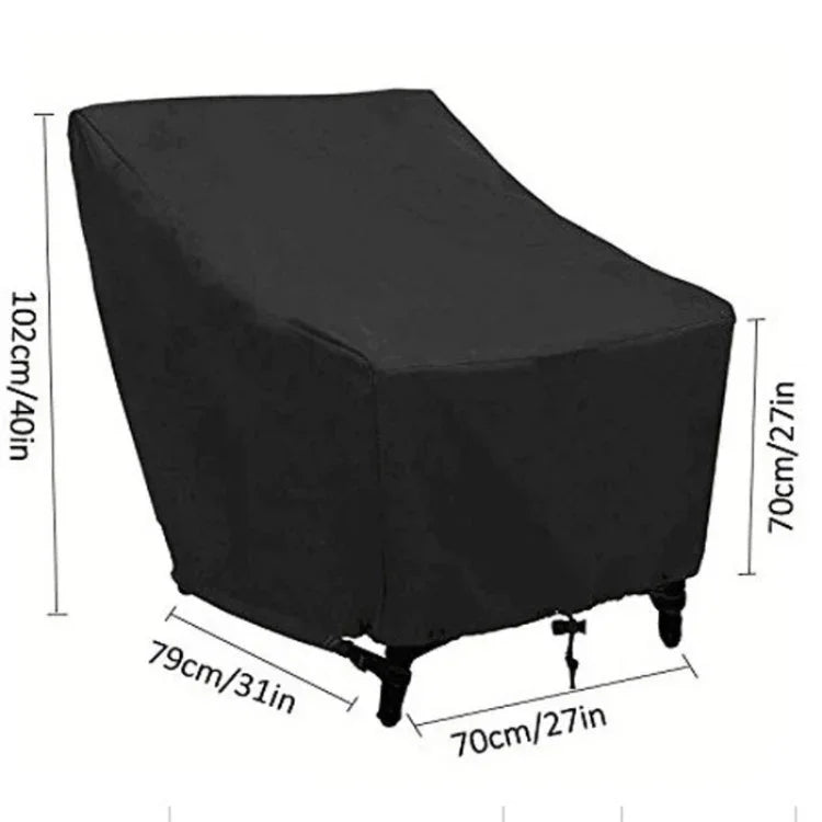 Saco protetor para conjunto de móveis de mesa dobrável e cadeiras à prova de água e poeira em tecido Oxford, Tamanho: 102x79x70cm, Tamanho: 102x79x70cm