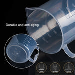 Frasco de Plástico PP de Secção Fina de 1000ml, Copo Medidor Digital Cilíndrico com Escala, Ferramentas de Laboratório