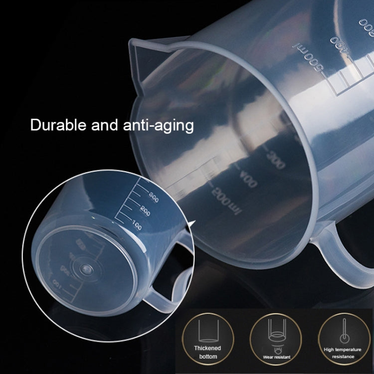 Frasco de Plástico PP de Secção Fina de 1000ml, Copo Medidor Digital Cilíndrico com Escala, Ferramentas de Laboratório