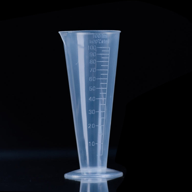 10 PCS Frascos de Plástico PP Grau Alimentar 100ml, Copo Medidor Digital em Forma de Cone, Escala de Medição Cilíndrica, Vidro de Laboratório, Ferramentas de Laboratório, 100ml