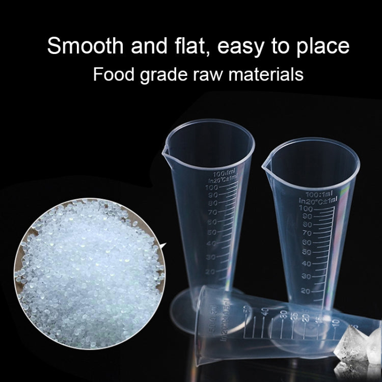 10 PCS Frascos de Plástico PP Grau Alimentar 100ml, Copo Medidor Digital em Forma de Cone, Escala de Medição Cilíndrica, Vidro de Laboratório, Ferramentas de Laboratório, 100ml
