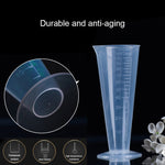 10 PCS Frascos de Plástico PP Grau Alimentar 100ml, Copo Medidor Digital em Forma de Cone, Escala de Medição Cilíndrica, Vidro de Laboratório, Ferramentas de Laboratório, 100ml