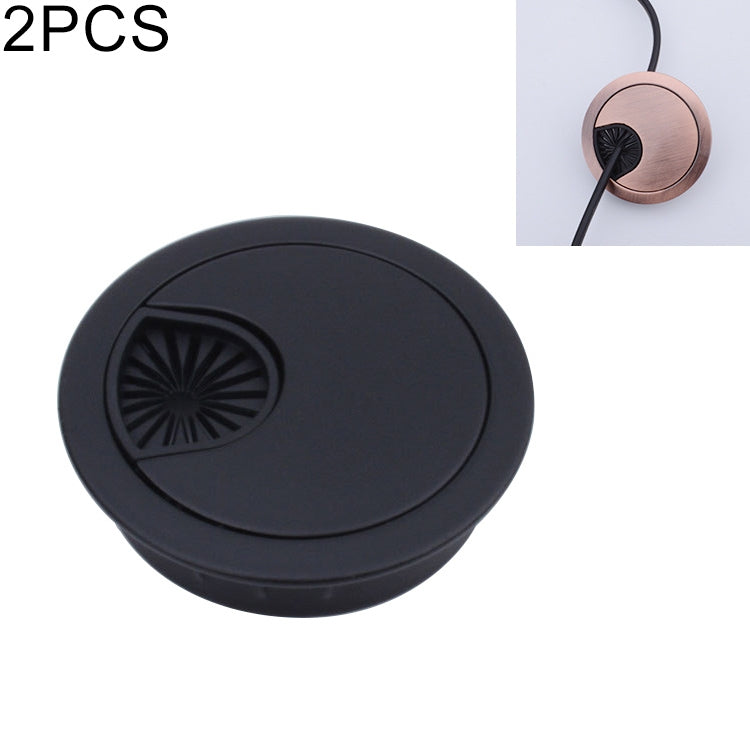 2 PCS Tampa Redonda de Orifício para Caixa de Rosca em Liga de Zinco para Secretária de Computador, Diâmetro do Orifício: 50mm (Dourado Brilhante), 50mm