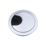 2 PCS Tampa Redonda de Orifício para Caixa de Rosca em Liga de Zinco para Secretária de Computador, Diâmetro do Orifício: 53mm (Dourado Brilhante), 53mm