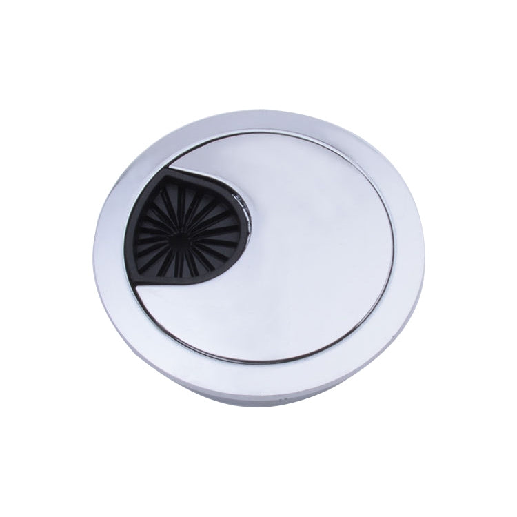 2 PCS Tampa Redonda de Orifício para Caixa de Rosca em Liga de Zinco para Secretária de Computador, Diâmetro do Orifício: 53mm (Dourado Brilhante), 53mm