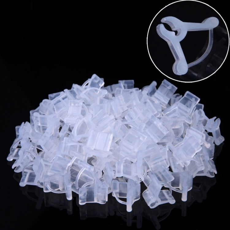 100 Peças de Clips de Enxertia de Plástico para Jardinagem, Clips Transparentes para Enxertia de Plantas, Clips para Enxertia de Tomate, Clips para Enxertia de Plantas