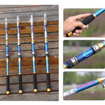 Cana de Pesca Portátil de Carbono 2,1m para Viagem, Entrega de Cor Aleatória, 2,1m