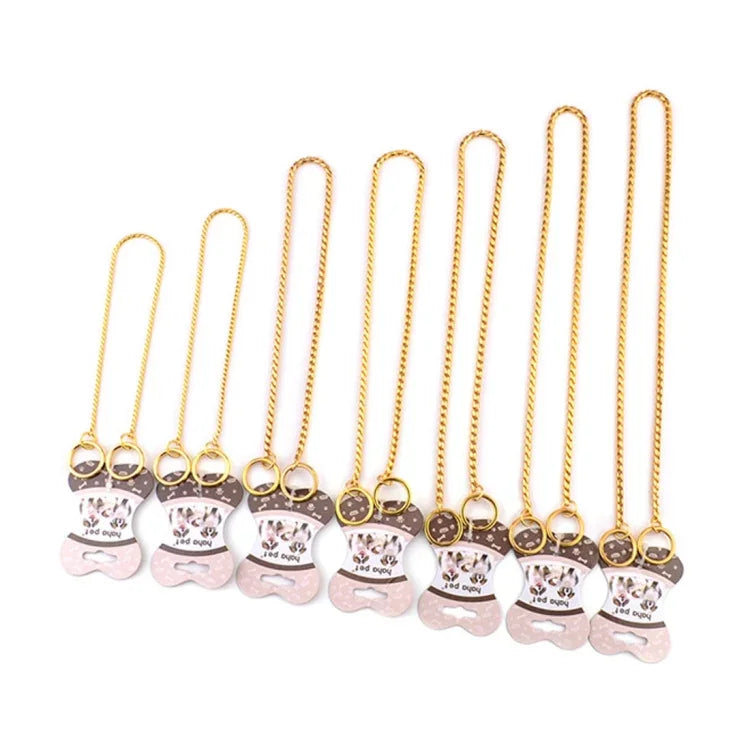 Coleiras para Animais Correia de Pescoço para Cão Colar de Cobra Corrente para Cão Corrente Metálica Sólida, Comprimento: 40cm, 40cm