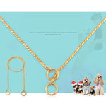 Pet Collars Pet Neck Strap Dog Neckband Snake Chain Dog Chain  Solid  Metal Chain Dog Collar，Length:65cm, 65cm