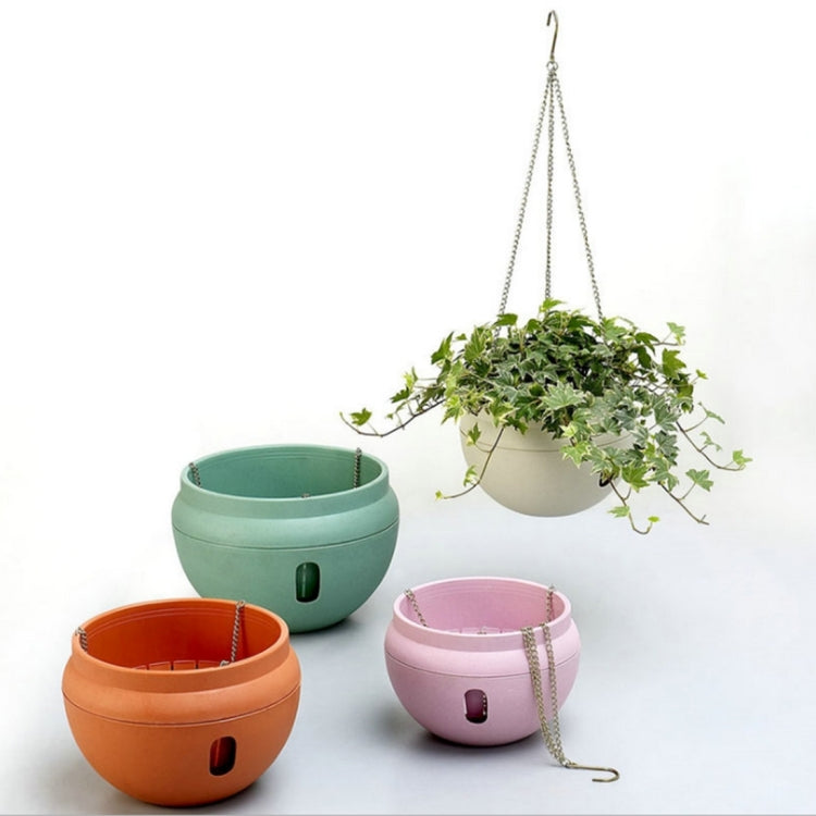 Vasos de Flores de Plástico Suspensos Vasos Suspensos Vaso de Flores com Corrente Suspensa, Tamanho Grande: 24 x 18cm, Entrega de Cor Aleatória, Tamanho Grande