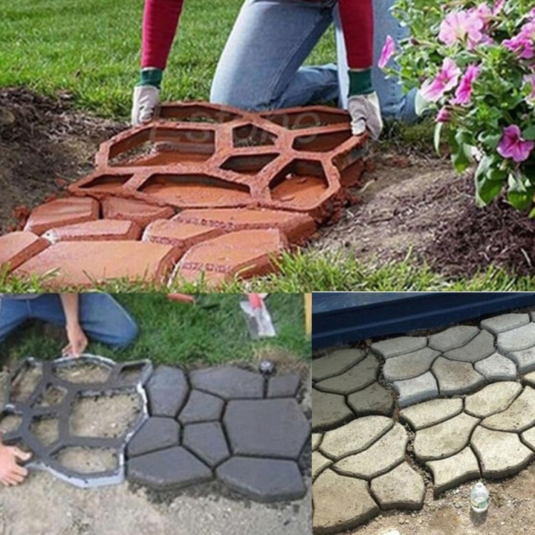 Molde Manual de Concreto para Estrada Molde de Plástico Faça Você Mesmo Molde para Pavimento de Jardim, Molde para Pavimento de Jardim