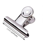 100 Clipes Redondos de Metal Prateado em Aço Inoxidável de 22mm para Notas, Cartas e Papel, 100 Unidades / 22mm