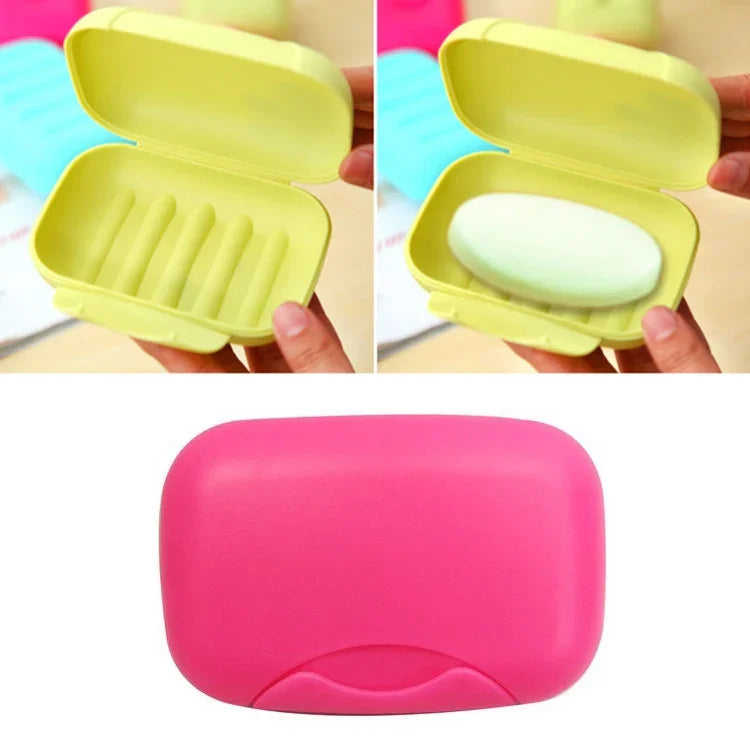 Caixa de Sabão de Viagem para Casa com Fecho, Selada, à Prova de Água e Anti-fugas, Suporte para Sabão com Tampa, Recipiente para Sabonetes, Entrega de Cor Aleatória, Grande, Tamanho: 12x8x4cm, 12x8x4cm