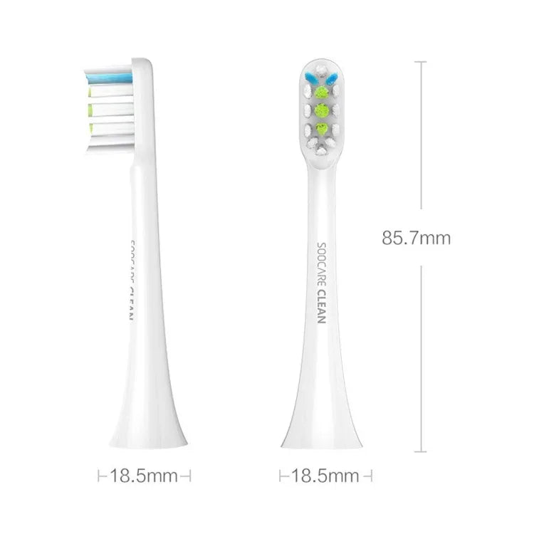 2 PCS Cabeças de Escova de Substituição para Limpeza Geral Original Xiaomi Youpin para Escova de Dentes Elétrica Xiaomi Soocare Sonic (HC7711W), Limpeza Geral Preta