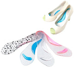 Palmilhas de Silicone para Mulheres com Gel, Massagem, Suporte para Arco, Ortopédicas para Pé Plano, Prevenção, Almofada para Sapatos de Salto Alto, Envio de Cor Aleatória