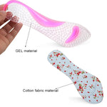 Palmilhas de Silicone para Mulheres com Gel, Massagem, Suporte para Arco, Ortopédicas para Pé Plano, Prevenção, Almofada para Sapatos de Salto Alto, Envio de Cor Aleatória