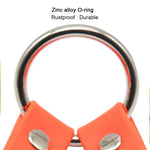 Trela 2 em 1 Antienrosco para Cães em TPU, Corda de Tração Dupla para Passeio, Comprimento: 25 cm, 2 em 1 (Vermelho)