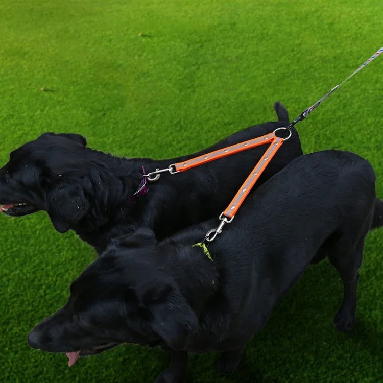 Trela 2 em 1 Antienrosco para Cães em TPU, Corda de Tração Dupla para Passeio, Comprimento: 25 cm, 2 em 1 (Vermelho)