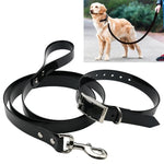 Coleira com Corda de Tração Telescópica para Cães em TPU com Pegador para Trela, Tamanho: S, Comprimento da Corda: 120 cm, Tamanho da Coleira: 40 cm