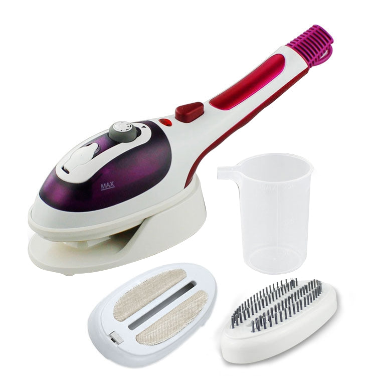 Vaporizador Manual Multifuncional para Uso Doméstico, Portátil para Viagem, Máquina de Vapor Quente com Fundo Cerâmico, Escova de Flanela, Escova de Cabelo e Copo Medidor, Ficha US, Ficha US Roxo