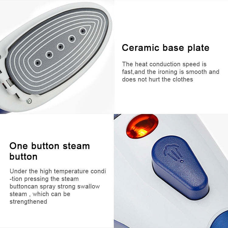 Vaporizador Manual Multifuncional para Uso Doméstico, Portátil para Viagem, Máquina de Vapor Quente com Fundo Cerâmico, Escova de Flanela, Escova de Cabelo e Copo Medidor, Ficha US, Ficha US Roxo