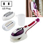 Vaporizador Manual Multifuncional para Uso Doméstico, Portátil para Viagem, Máquina de Vapor Quente com Fundo Cerâmico, Escova de Flanela, Escova de Cabelo e Copo Medidor, Ficha US, Ficha US Roxo