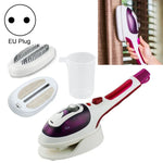 Vaporizador Manual Multifuncional para Uso Doméstico, Portátil para Viagem, Máquina de Vapor Quente com Fundo Cerâmico, Escova de Flanela, Escova de Cabelo e Copo Medidor, Ficha EU, Ficha EU Roxo, Ficha EU Azul