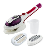Vaporizador Manual Multifuncional para Uso Doméstico, Portátil para Viagem, Máquina de Vapor Quente com Fundo Cerâmico, Escova de Flanela, Escova de Cabelo e Copo Medidor, Ficha EU, Ficha EU Roxo, Ficha EU Azul