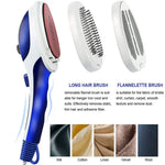 Vaporizador Manual Multifuncional para Uso Doméstico, Portátil para Viagem, Máquina de Vapor Quente com Fundo Cerâmico, Escova de Flanela, Escova de Cabelo e Copo Medidor, Ficha EU, Ficha EU Roxo, Ficha EU Azul