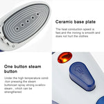 Vaporizador Manual Multifuncional para Uso Doméstico, Portátil para Viagem, Máquina de Vapor Quente com Fundo Cerâmico, Escova de Flanela, Escova de Cabelo e Copo Medidor, Ficha EU, Ficha EU Roxo, Ficha EU Azul
