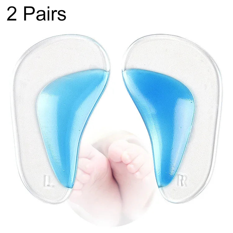 2 Pares de Palmilhas de Gel para Crianças com Suporte Ortopédico para Arco, Palmilhas Corretoras para Pés Chatos para Crianças, Tamanho: S, Tamanho: S