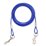 Trela 2 em 1 para Cães com Corda de Aço de Duas Pontas e Pegador, Comprimento: 3m, Entrega em Cor Aleatória, Comprimento: 3m
