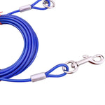 Trela 2 em 1 para Cães com Corda de Aço de Duas Pontas e Pegador, Comprimento: 3m, Entrega em Cor Aleatória, Comprimento: 3m