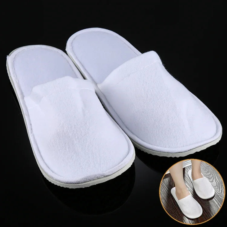 10 pares de chinelos descartáveis portáteis para hotel, comprimento: 26cm, chinelos